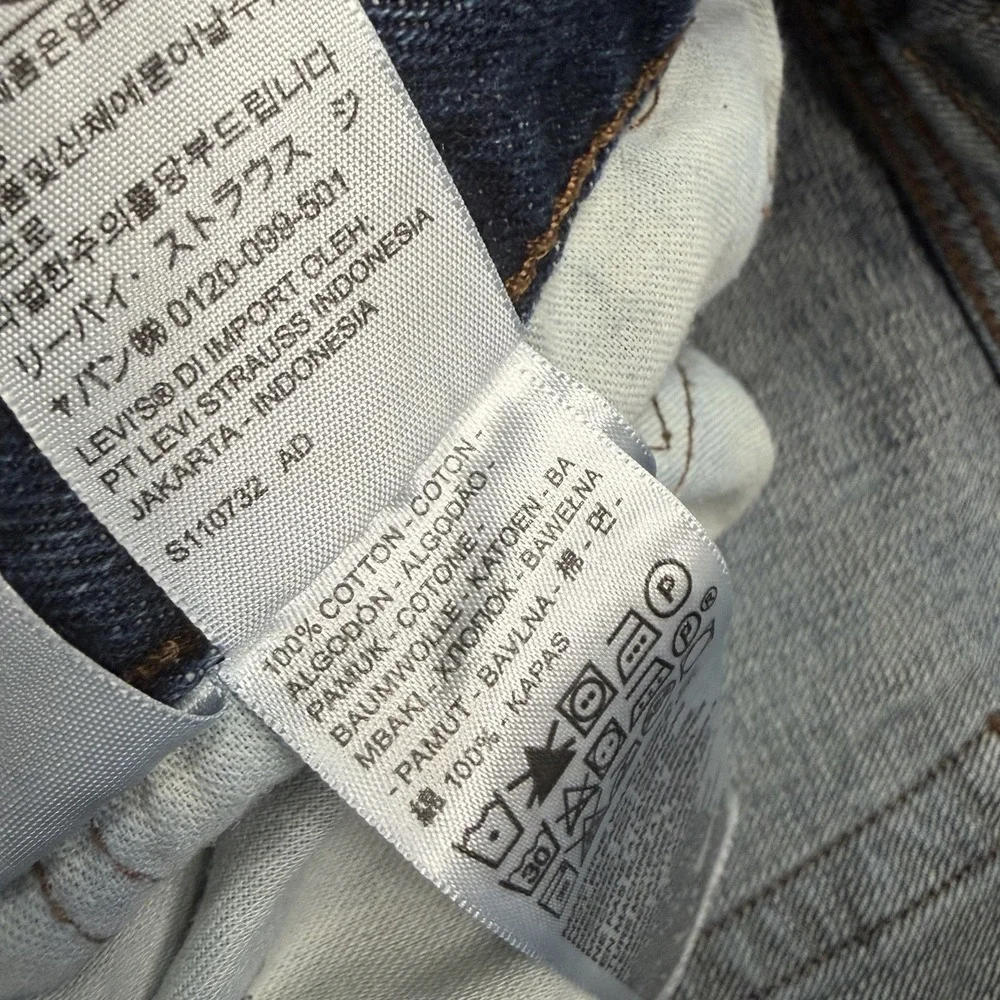 Levis 527 Jeans Mens 32x34 Blue Bootcut Mid Rise Dark Wash Cotton Work Rodeo